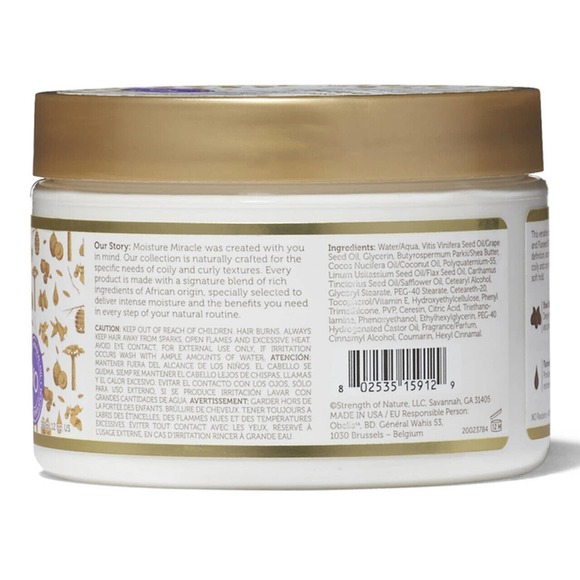 New African Pride Moisture Miracle Shea Butter & Flaxseed Oil Curling Cream 12oz - Picture 2 of 3